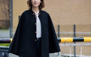 黑色斗篷穿搭汉服图片，黑色斗篷穿搭汉服图片女
