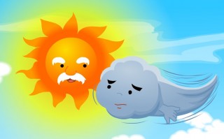 风和太阳的英语情景短剧，风和太阳英语版小短文